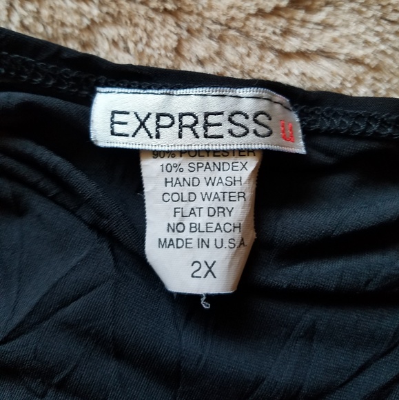 Snazzy black top by Express U with metal embellishment - Picture 4 of 4